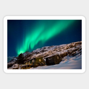 Auroraborealis (Northern Lights) in Ersfjordbotn, Norway Sticker